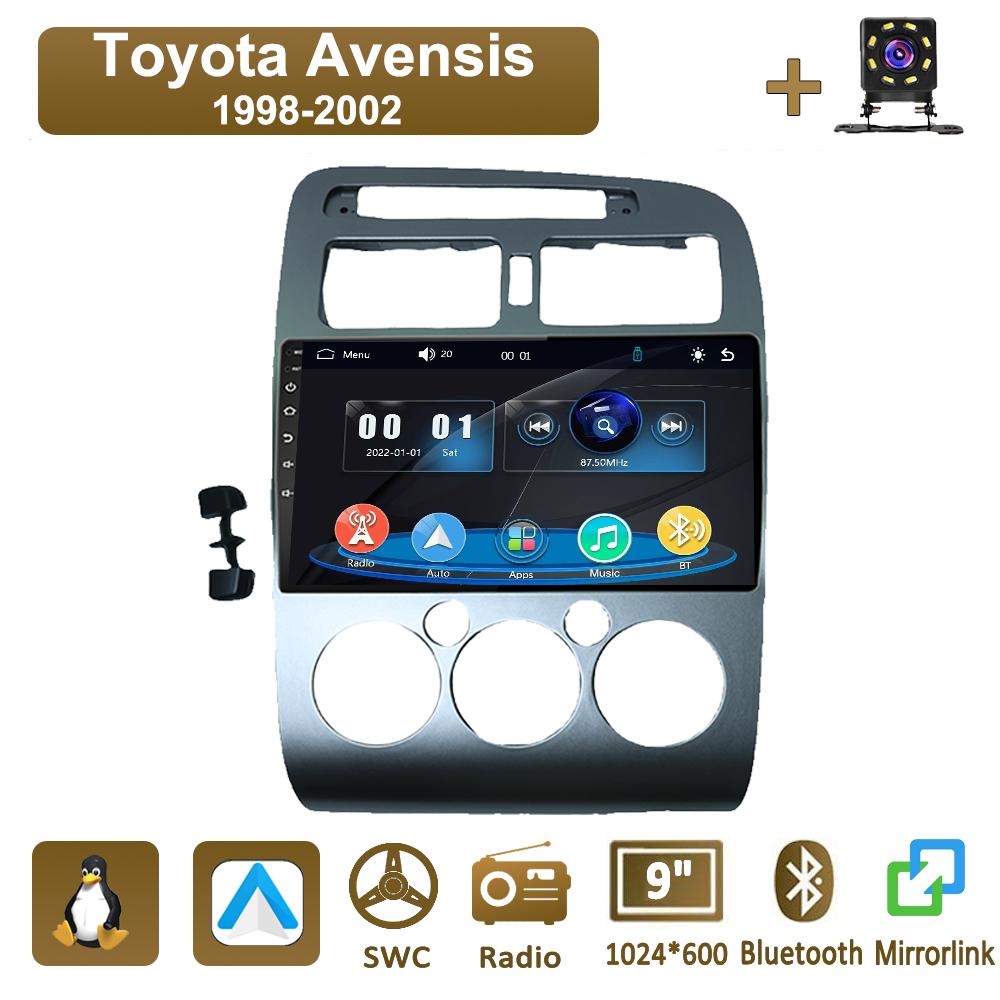 

Icreative Carplay Car Radio Multimedia MP5 Player Head Unit Stereo GPS Navigation BT For TOYOTA AVENSIS 1998-2002 чёрный