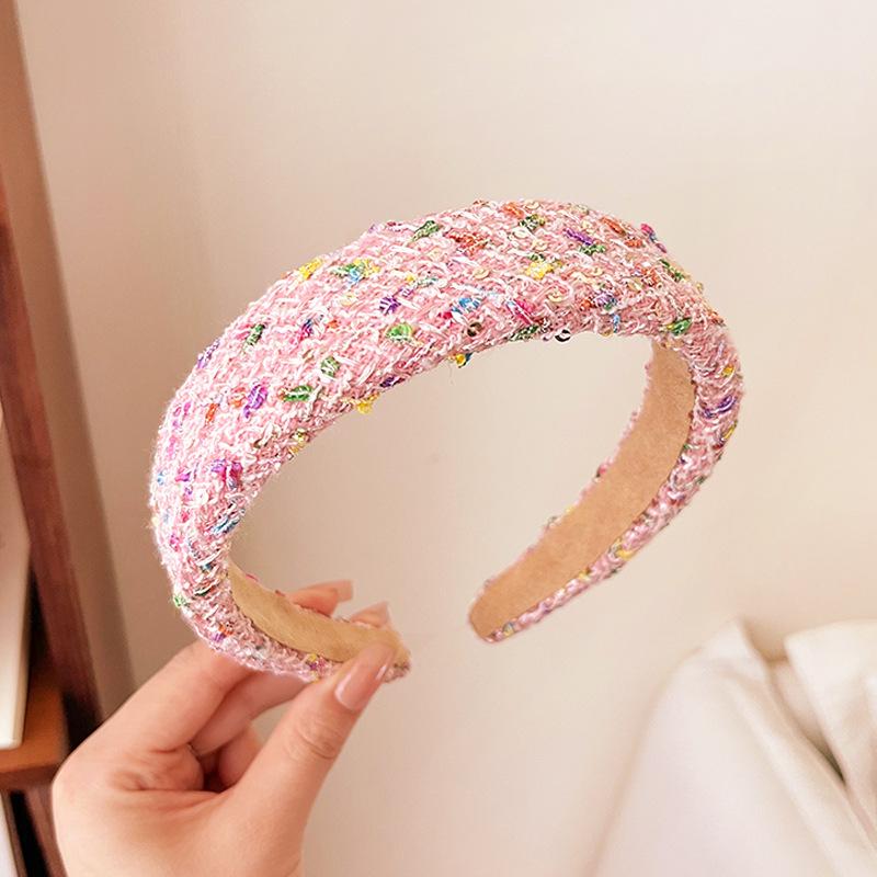 Pink Series Women's Versatile High-Top Non-Slip Hairband - Perfect for Outings, Face Washing, and Sweet Styles