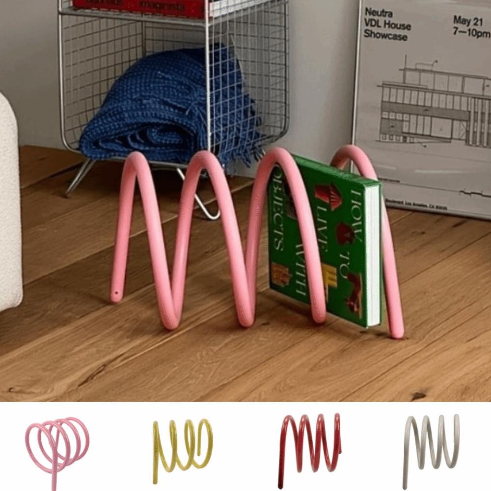 INS Bookcases Dopamine Color Bookshelf Fashionable Accessories Book Stand  Desktop