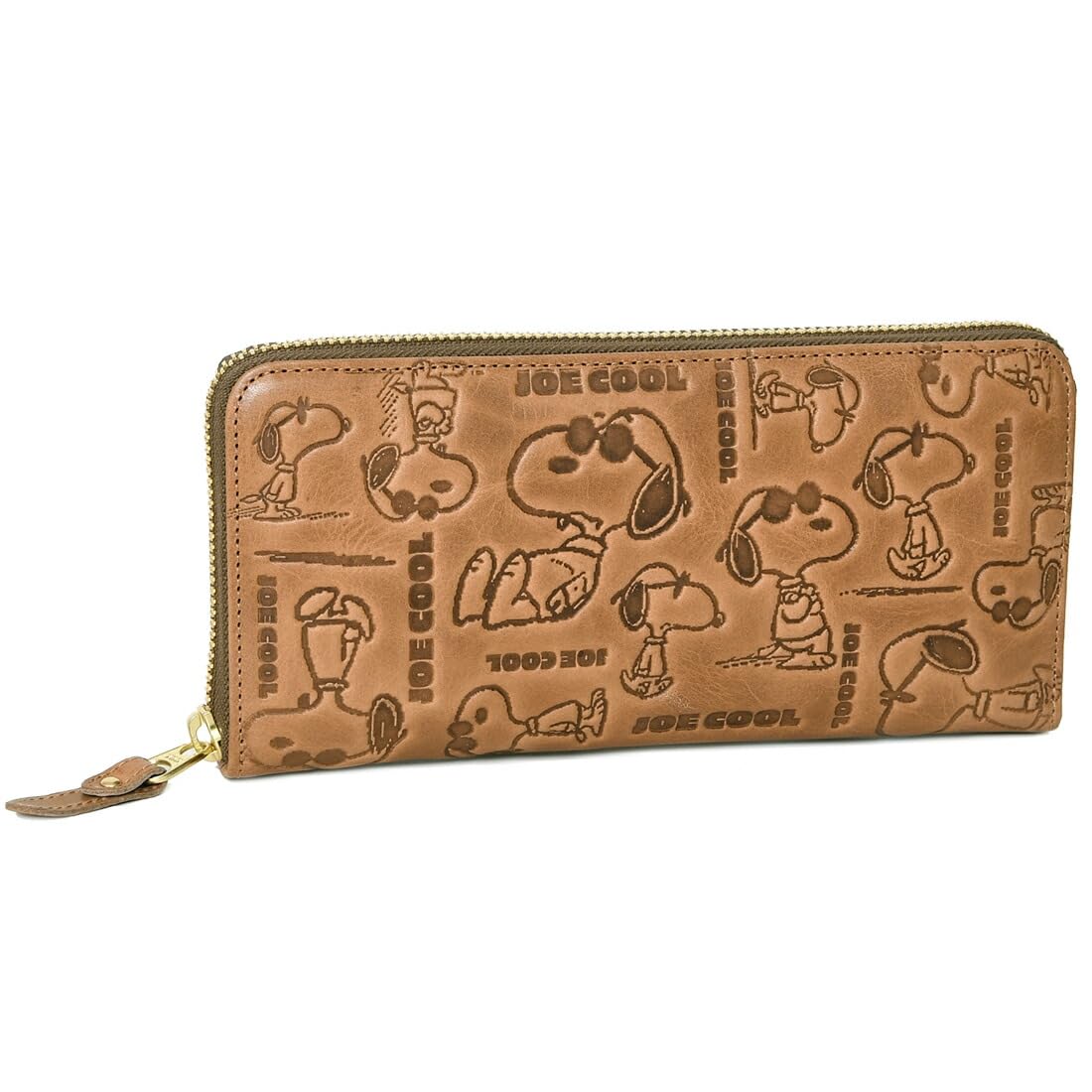 

73009 Snoopy Long Wallet Round Zipper Closure Monogram Character Beige [Peanuts] Women s