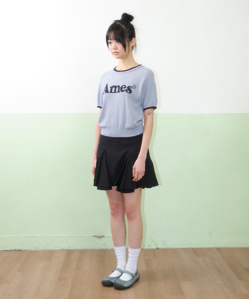 AMES-WORLDWIDE Basic Logo Knit Blue