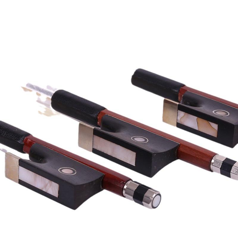 Eight-Sided Performance Violin Bow with White Horsehair