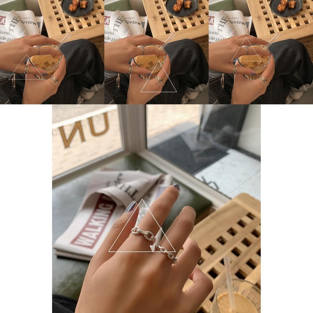 Silver Korean Sterling Ddp Trendy Adjustable Open Ring For Women Stylish Accessory