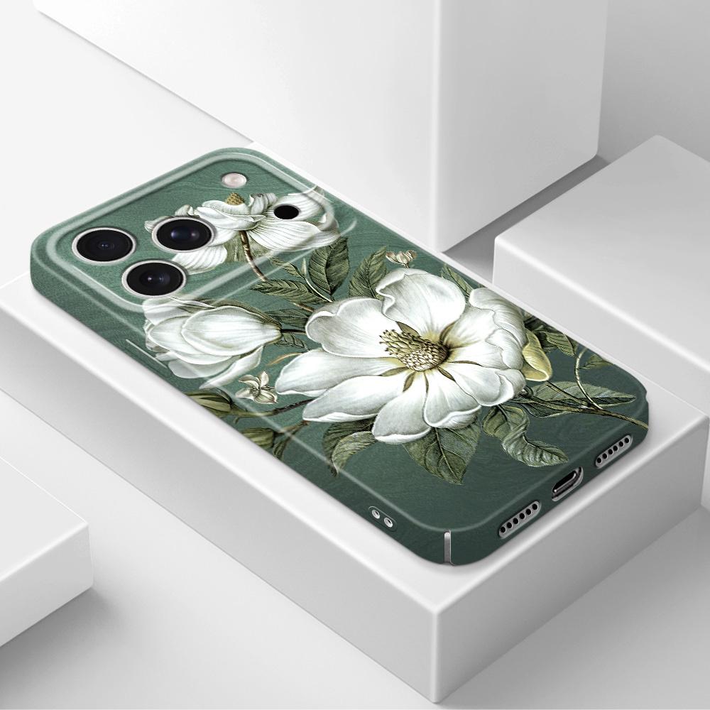 Gorgeous Magnolia Phone Case For iPhone 17 Air 16 16E 15 14 Plus Pro Max Film Hard Cover
