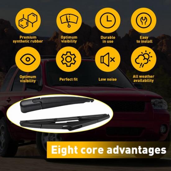 

For Ford 2008 Escape 2009 2010 - Rear 2012 Wiper Back Arm & Blade 8L8Z17526-C US
