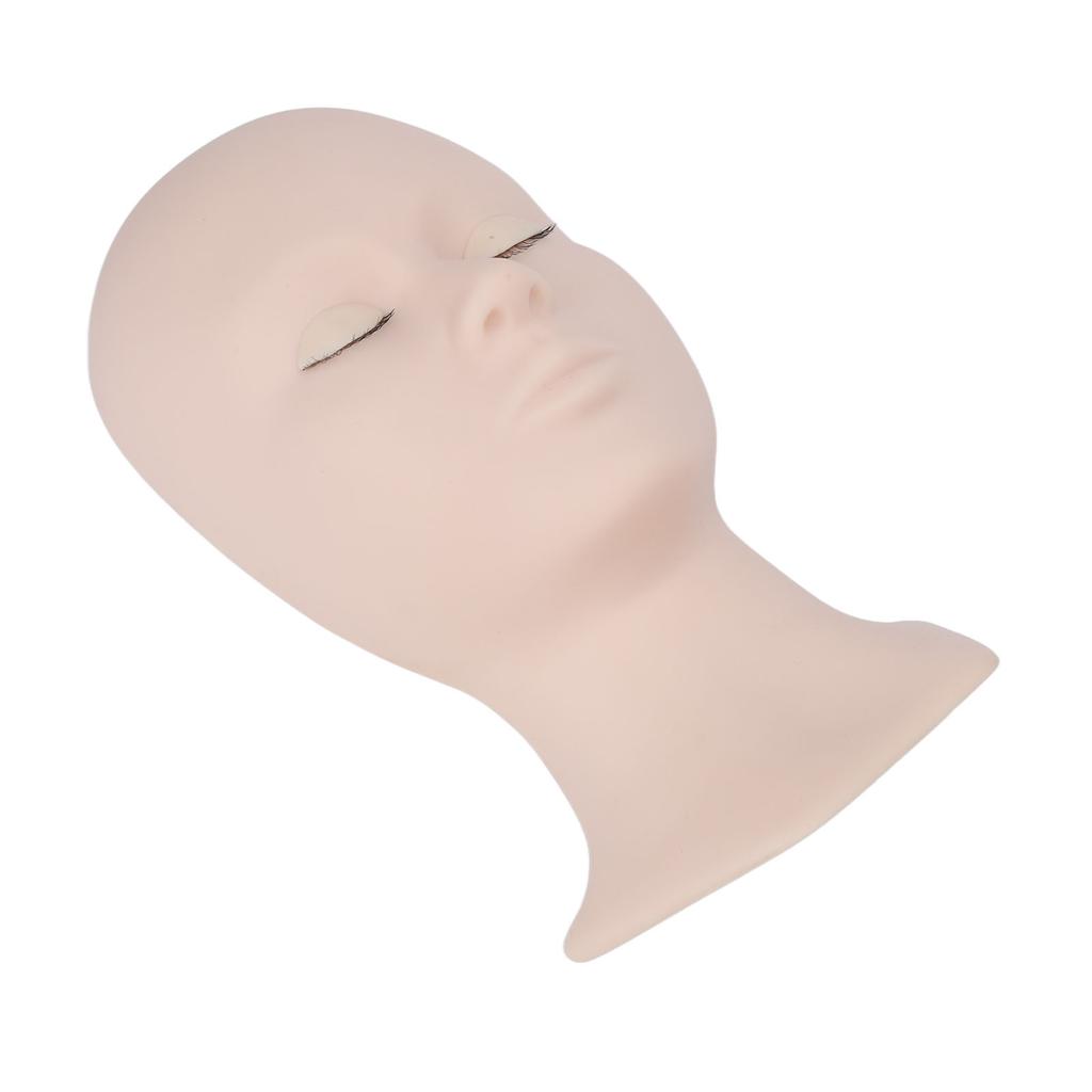 Eyelash Extensions Training Mannequin Head Soft Silicone Removable Eyelids Lifelike Practice Head