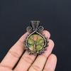 Tree Of Life Unakite Pendant, 999 Copper Wire Wrapped Jewelry, Gemstone Jewelry Pendant, Handmade Wedding Gift Jewelry