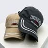 Baseball Striped Stitching Embroidered Letterings Alphabet KFashion Style Korean Women  Men Her Him For Fresh Caps Peaked Hats Sunshade Personal