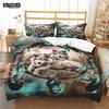 Forest Animal Wolf Printed Polyester Bedding Set Soft And Comfortable Comforter Bedding Sets Complete Size Customizable