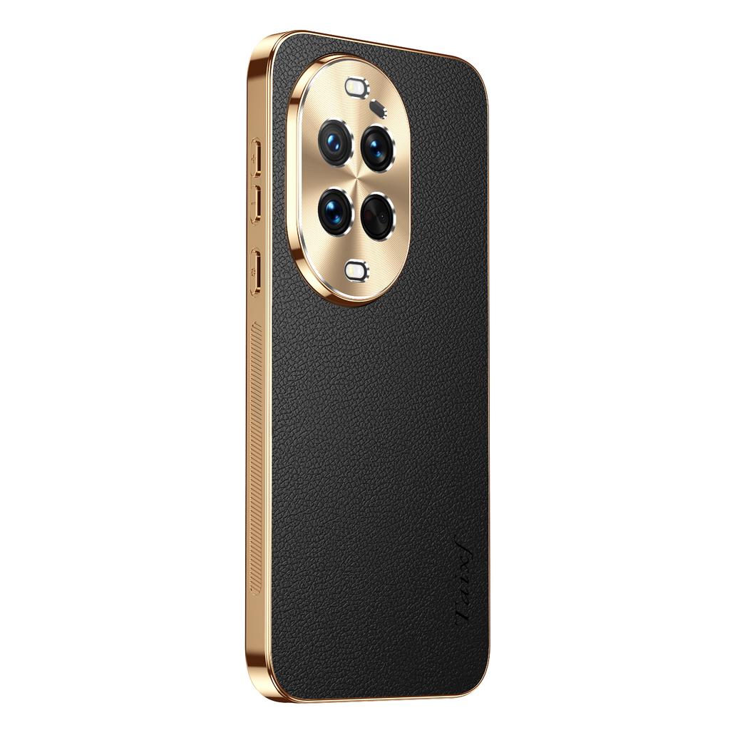 Leather Texture Lichee Pattern Plating Cover For Huawei Nova 14 Ultra 13 12 11 10 8 7 Pro Shockproof Protection Case Bumper