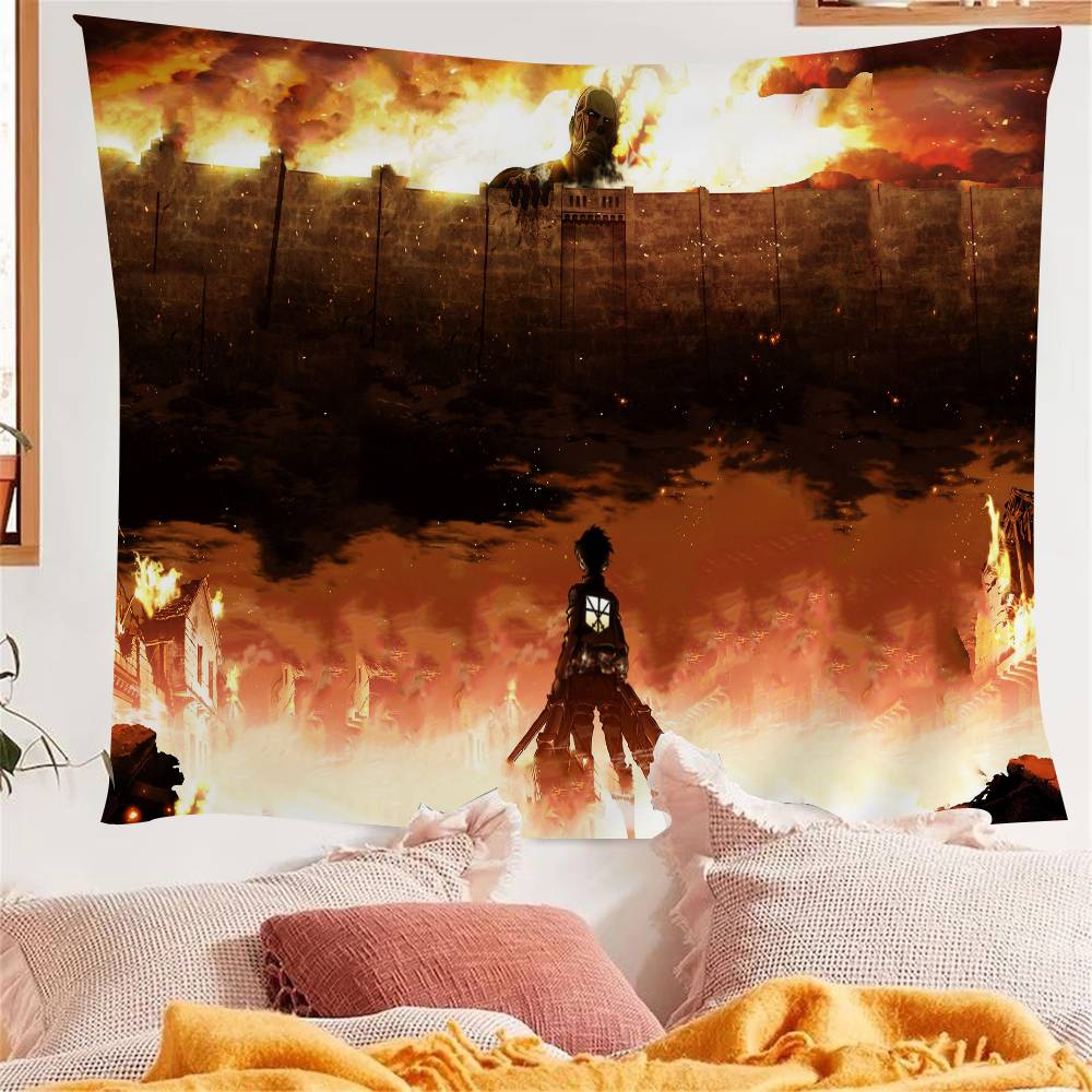 Eren Yeager Freedom Manga Colorful Tapestry Wall Hanging Wall Hanging Bohemian Wall Tapestries Mandala Wall Hanging Sheets