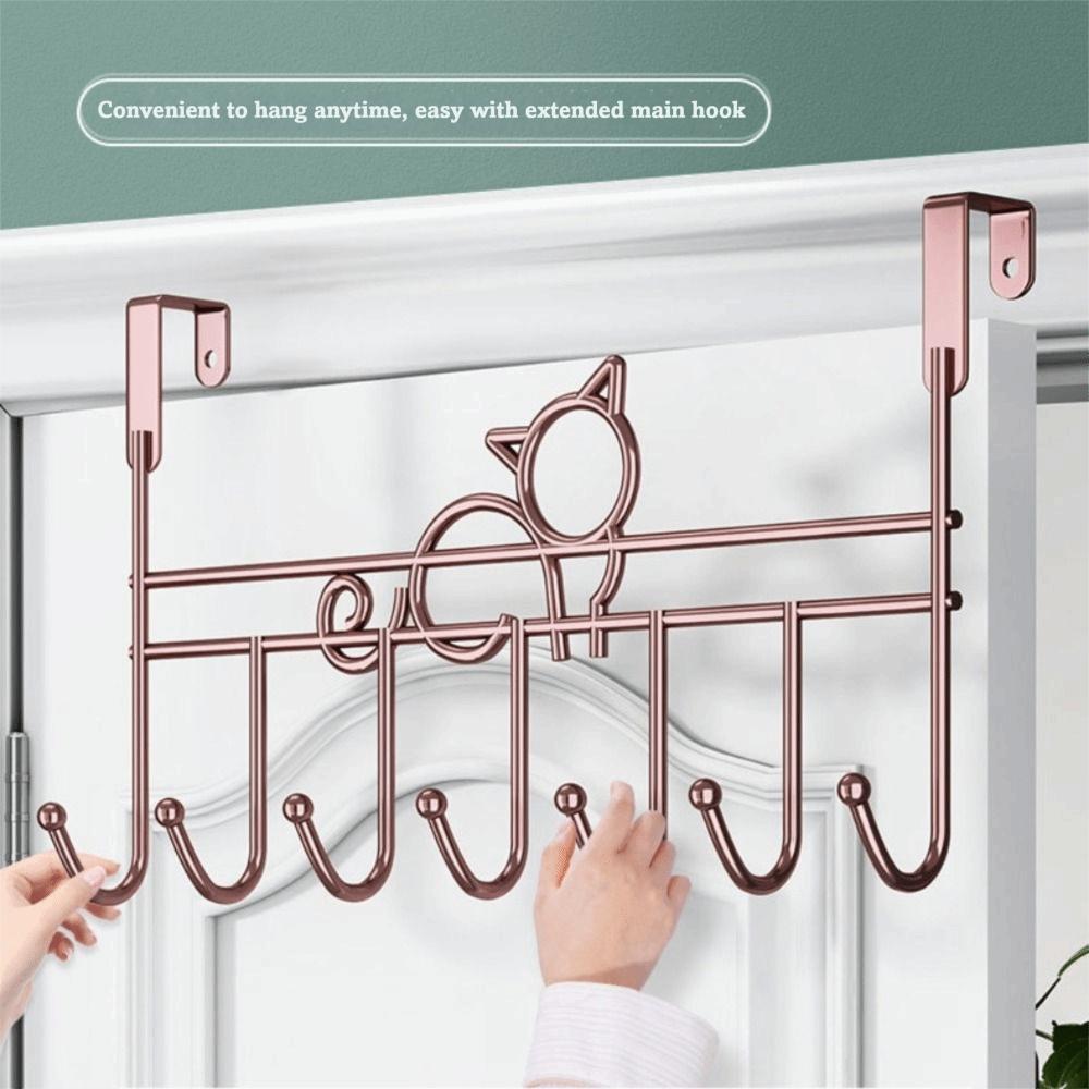 Space Saving Over Door Hooks Punch-Free Door Hanger Rack Hanging Storage Rack  Wall Hanger