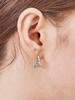 Geigerjewelry Side Heart Two-Line Earrings Gisvee148 (Silver 925 Pin)
