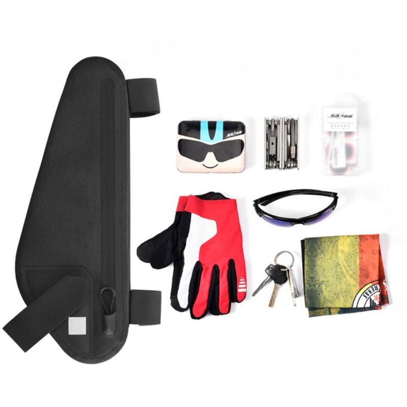 Wasserdichte Fahrrad-Vorderrahmentasche, Radsport-Lenkerstangen-Aufbewahrungstaschen zum Radfahren, Reißverschluss-Verschluss, Rennrad-Oberrohrtasche