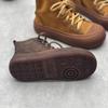 Johnature Vintage oryginalne skórzane krótkie buty z grubymi podeszwami codzienne buty ze skóry bydlęcej damskie buty na płaskiej platformie