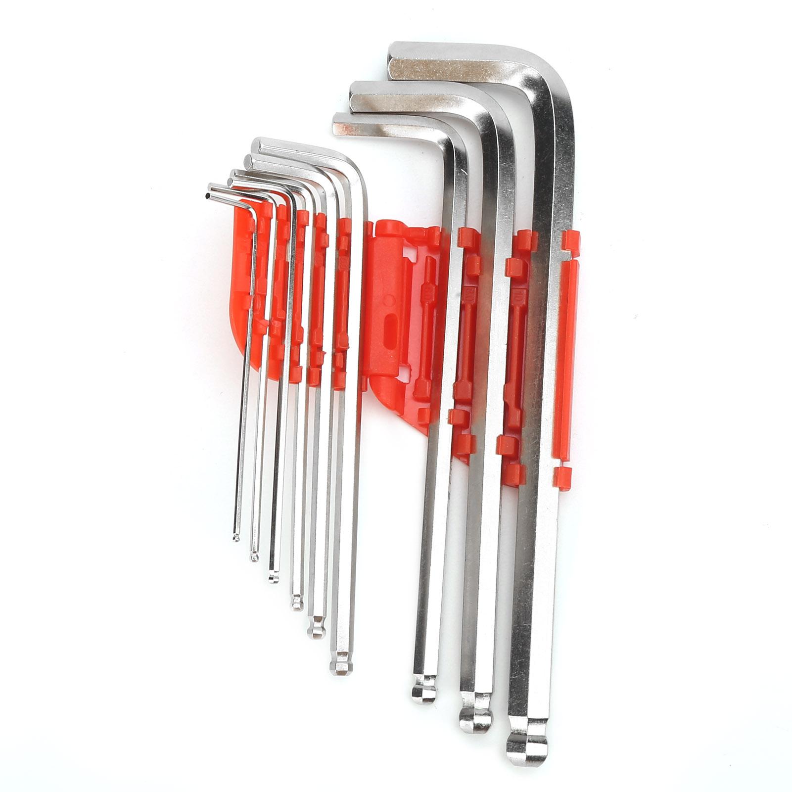 

Набор шестигранных ключей 9 шт. Комбинированный гаечный ключ Хром-ванадиевая сталь Отвертка Ремонтный инструмент 1 шт. Чехол