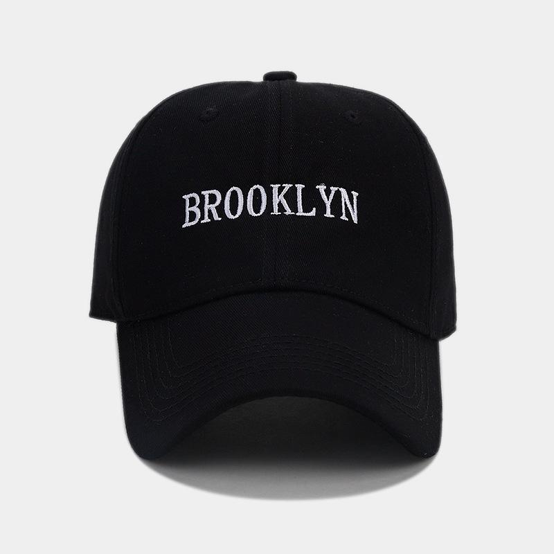 European and American new Brooklyn letter embroidery soft top baseball cap women's face small cap fashion personalized hat