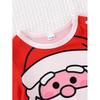Foreign Trade Ins Newborn Baby Boys and Girls Santa Claus Print Long-Sleeve Open-Crotch Romper Holiday Style