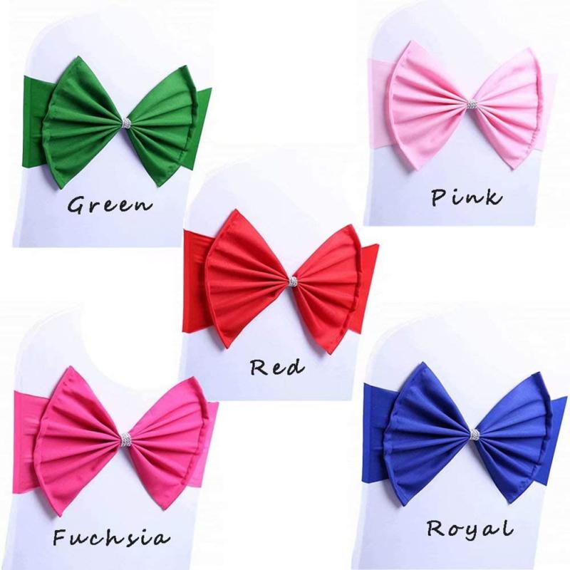 Fundițe Premium pentru Scaune Elasticitate Ridicată Cravată de Spătar pentru Nuntă Petreceri Aniversări Crăciun Ziua de Naștere