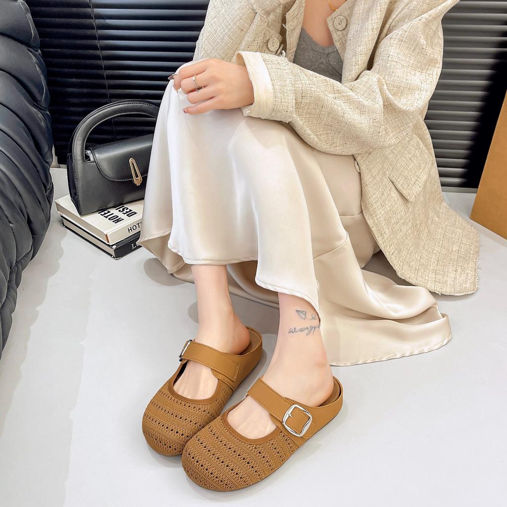 Outer wear holiday cool slippers women's summer 2025 new Korean version comfortable and breathable casual slippers versatile cool slippers
