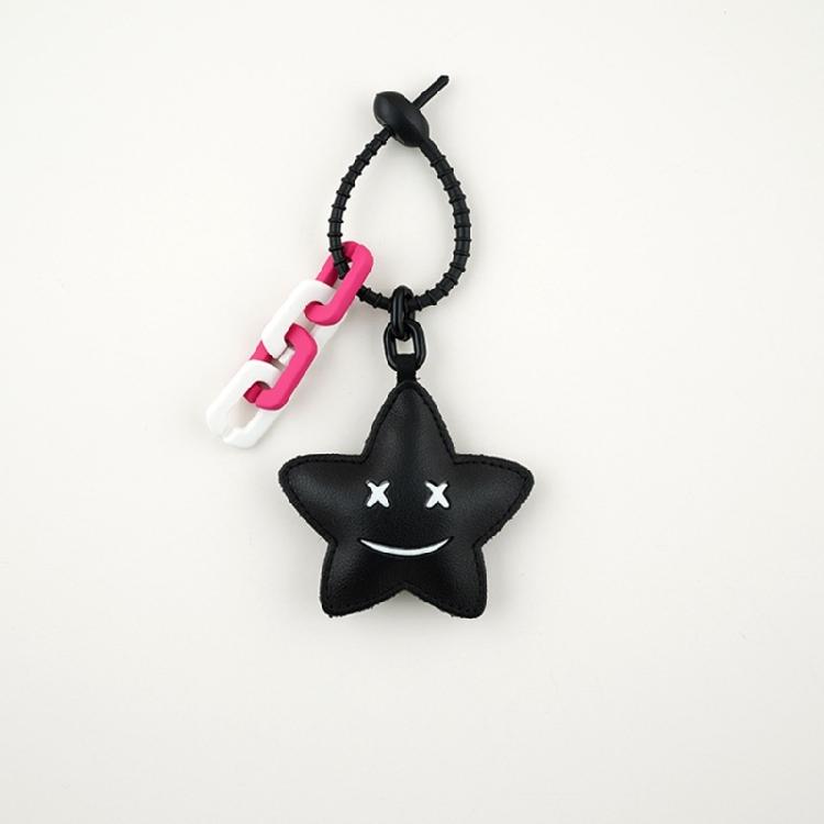 PU Flower Tree Star Pendant Keychain Cable Tie Keyring Bag Accessory Key Holder
