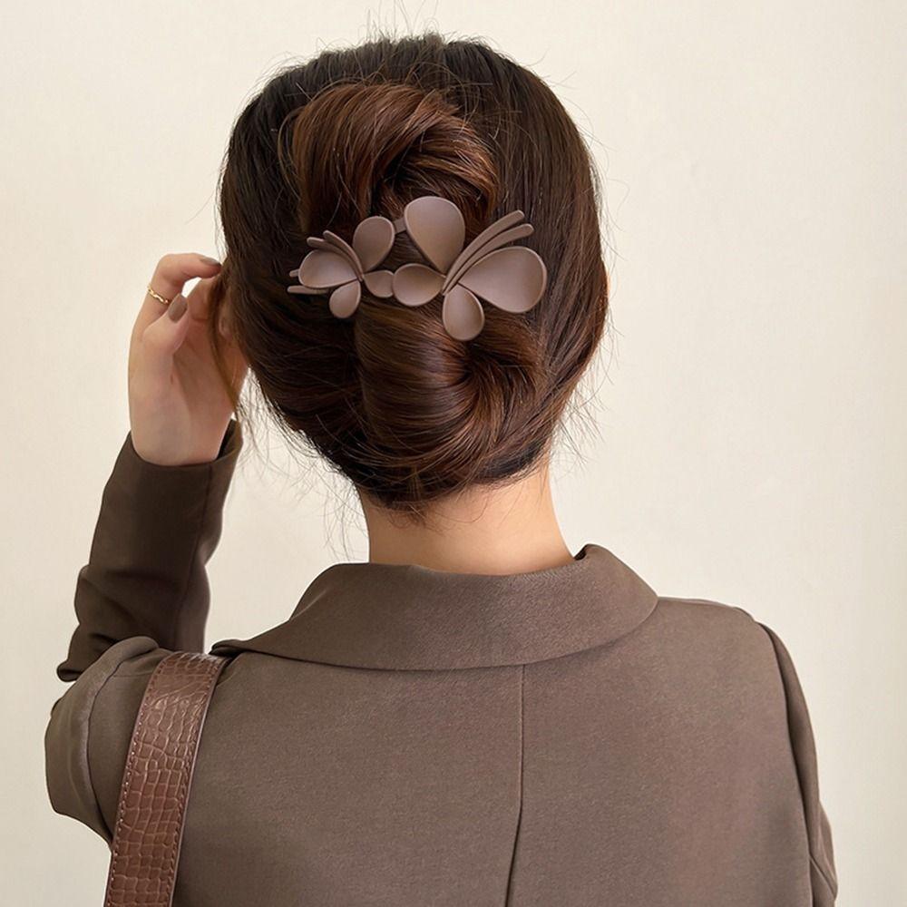 

For Girls Frosted Hair Accessories Korean Style Hair Clip Ponytail Holder Butterfly Duckbill Clip