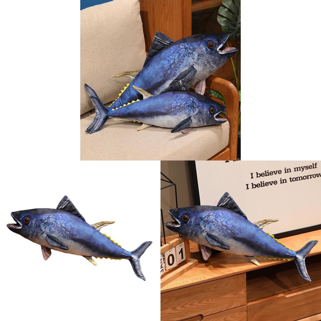Fish Plush Toy Tuna Cartoon Shape Soft Stuffed Animal For Kids And Babies