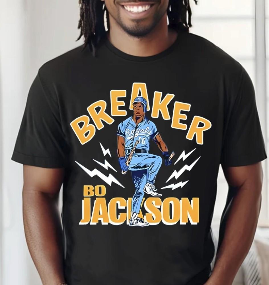 New Bo Jackson breaker Black T-Shirt, S-5XL Unisex T-Shirt Graphic Tee XXXL