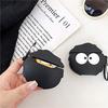 Case Compatible with AirPods 1/2, Super Cute Creative Funny Big Eyes Black Dust Elf Shape Case, Stylish Dust Ball Silicone Earphone Protection Skin
