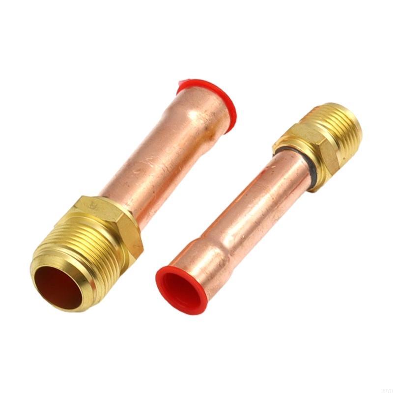 Pipe for Air Conditioner, 4pcs Flare Connector, Male Thread Adapter