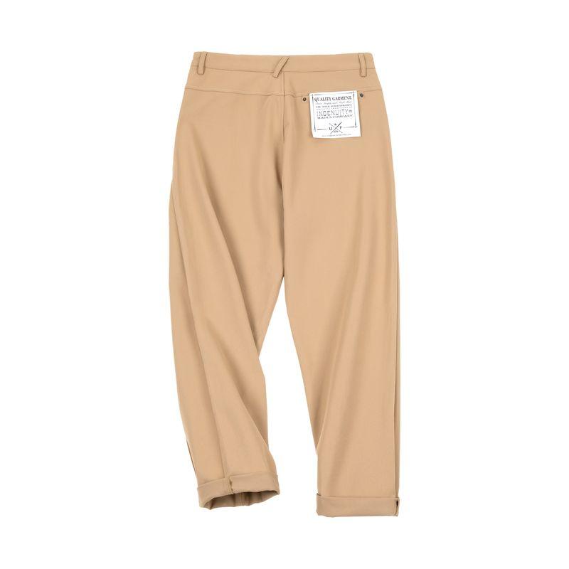 Marden Casual Three-Dimensional Single Pleated Drape Long Pants Parka