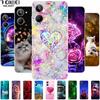 For Realme 10 4G Case 6.4'' Soft TPU Cats Lions Protection Silicone Phone Covers for Realme 10 Case 2022 Clear Realme10 RMX3630