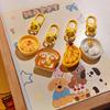 Cute Breakfast Plate Pendant Fun Simulation Food Play Keychain Creative Toast Banana Key Ring Accessorie