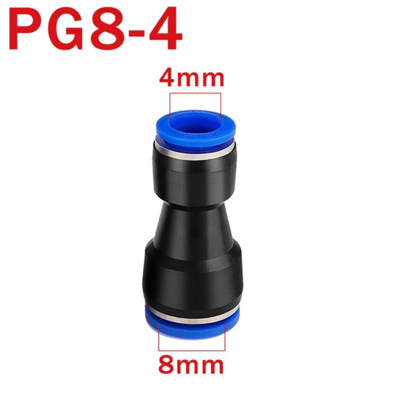 4/6/8/10/12/14/16mm PU PG Pneumatic Fitting Quick Push in Straight Gas Coupling Air Hose Tube PG PU Pneumatic Fitting Connector Fuel System Fittings7