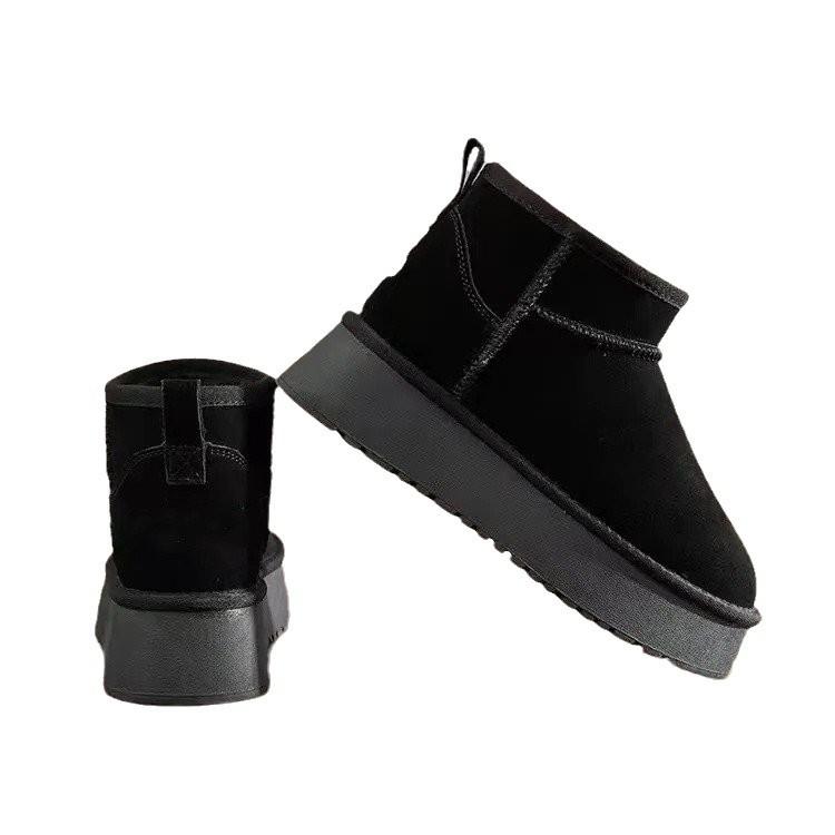 Snow boots women's new winter velvet thickened thick-soled fur integrated bread shoes cotton shoes fluffy boots