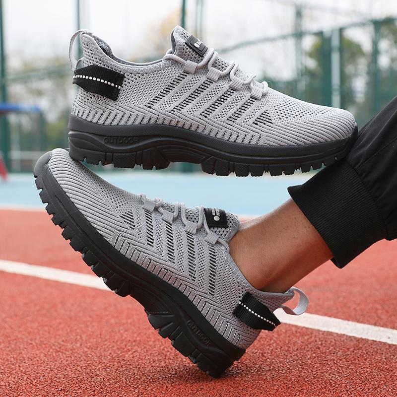 Men's Casual Shoes Breathable Fly Woven Mesh Upper Comfortable Outdoor Walking Cycling Exercise Shoes for Men Tenis Para Hombre