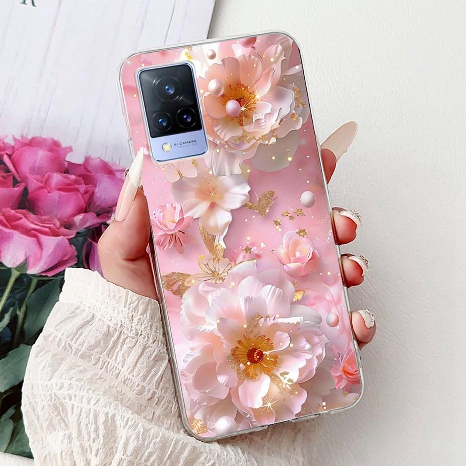 Cute Painting Phone Case For Vivo V21 V21e 4G 5G Soft Silicone TPU Back Covers For Vivo V21s V21 V21E Cases Bumpers