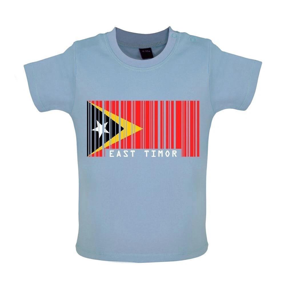 East Timor Barcode Style Flag - Baby T-Shirt / Babygrow - Timorese Asia Travel 150