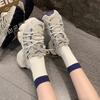 Mesh Thick-soled Women's New Spring Heightening and Breathable Round Head Niche Sports and Leisure Shoes