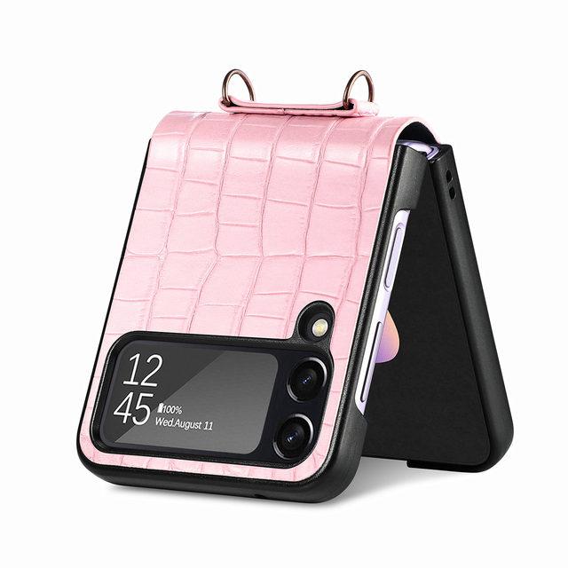 Biznesowe Pełne Ochrony Skórzane Etui Pokrowiec Dla Samsung Galaxy Z Flip 4 5g Flip4 Wstrząsoodporne Gniazdo na Karty Torba na Telefon Komórkowy Funda