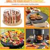 D5 Air Fryer Stainless Steel Vertical BBQ Grill Rack Detachable String Grill Vertical Barbecue Skewer Bracket 24 Baking Needle