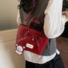 New Bow Decorated PU Leather Crossbody Bag Solid Color Casual Sling Small Bag Simple Style Hand Carry Purse for Women Use