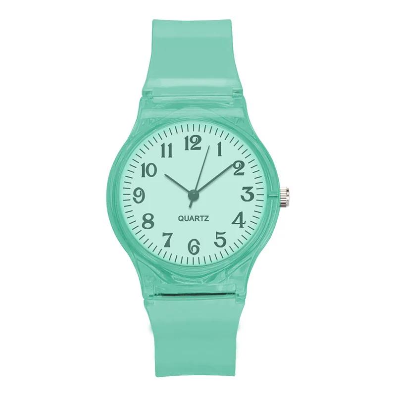 Colorful Transparent Strap Children's Watches Simple Sports Multi-color Wristwatch Unisex Quartz Watches for Kids Gifts reloj