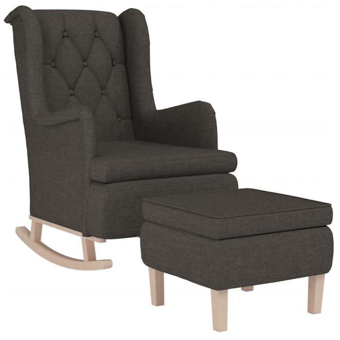 VidaXL Fauteuil avec Pieds à Bascule et Tabouret Chaise à Bascule avec Repose-pied Meuble de Salon Chambre à Coucher 3121273