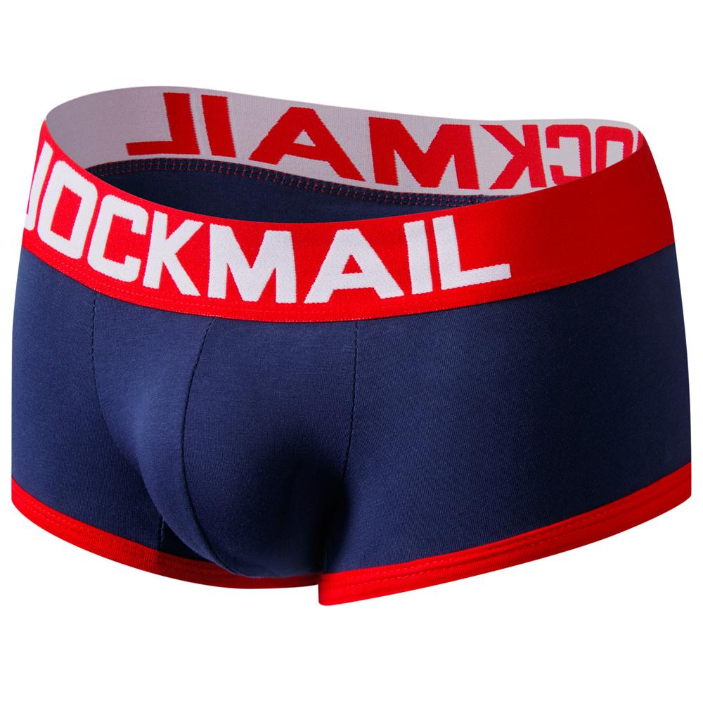 Boxer JOCKMAIL Brand Cotton Material Open Back Style Men's Underwear Clashing Colours Casual Sports Sexy Open Buttocks Underpants