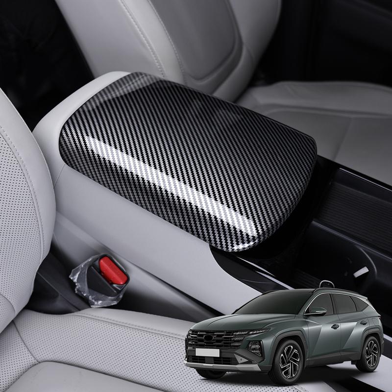 For Hyundai Tucson NX4 -2026 Carbon Fiber Armrest Box Cover Trim Interior Accessories