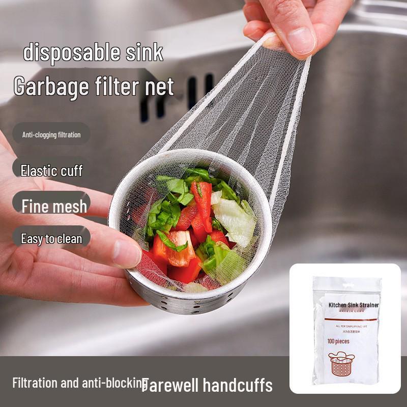 

Одноразовая сетка-фильтр для кухонной раковины для защиты от засоров и сбора мусора