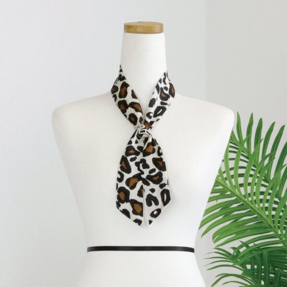 Shop Women Leopard Mini Scarf Ivory Drn Wsc 0423