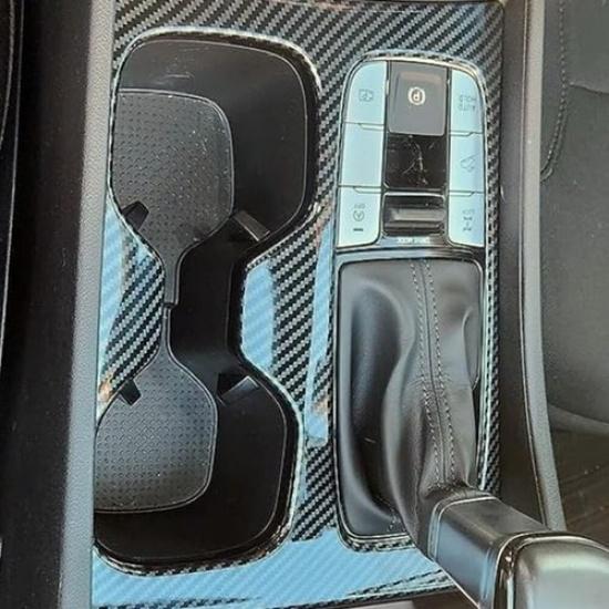Frame Carbon Fiber Gear Shift Panel Cover Trim For -2025 Hyundai Tucson Car