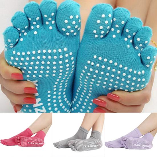 Women 5 Toes Yoga Gym Dance Sport Exercise Non Slip Massage Fitness Warm Socks